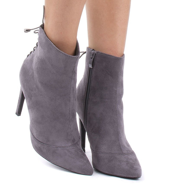 SZARE OCIEPLANE ZAMSZOWE BOTKI NA SZPILCE BECKY 1