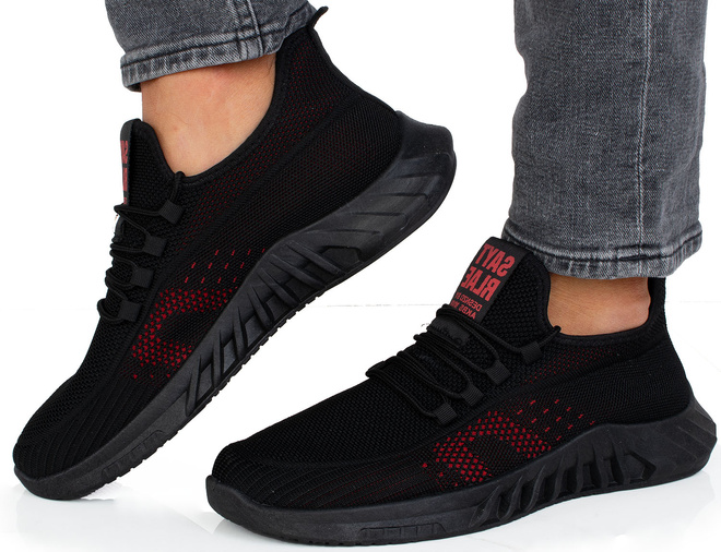 CZARNE MĘSKIE SNEAKERSY  4