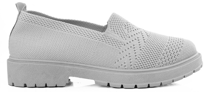 SZARE TENISÓWKI MOKASYNY KORONKOWE HAPE 1