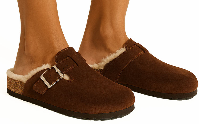 BRĄZOWE KAPCIE OCIEPLANE NA KORKU GOE 2