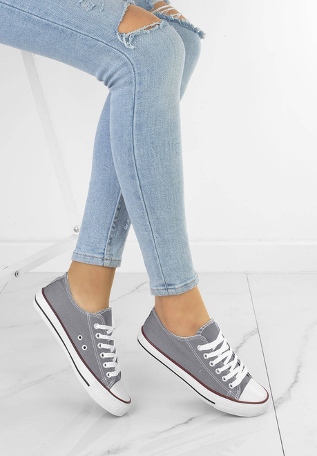 SZARE KLASYCZNE NISKIE TRAMPKI DAMSKIE   9