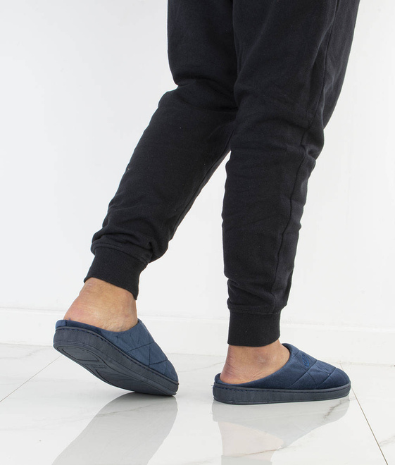 GRANATOWE MĘSKIE OCIEPLANE KAPCIE KLAPKI 7