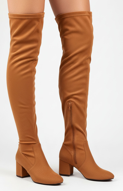 CAMEL ZAMSZOWE KOZAKI ZA KOLANO NA SŁUPKU ZAMEK VLENI 4