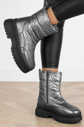 SZARE OCIEPLANE ŚNIEGOWCE BOTKI NA PLATFORMIE EDITH