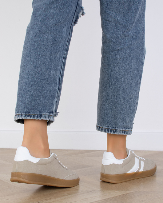 DAMSKIE BEŻOWE SNEAKERSY TRAMPKI BRINDA 7