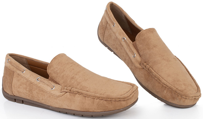 CAMEL MOKASYNY MĘSKIE PÓŁBUTY ZAMSZOWE 2