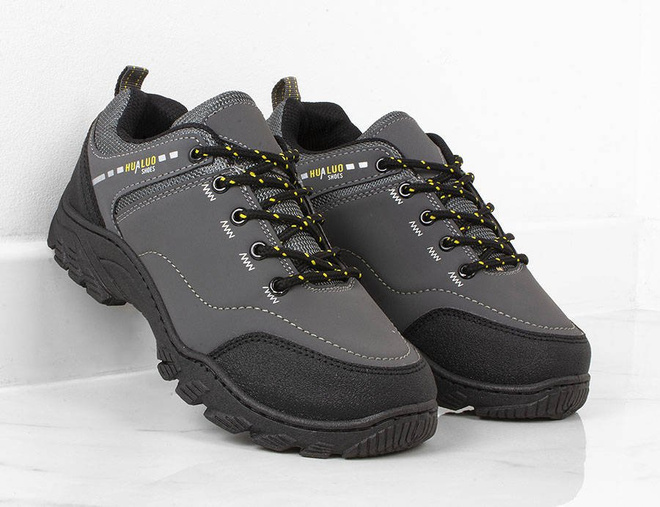 SZARE MĘSKIE BUTY TREKKINGOWE 5