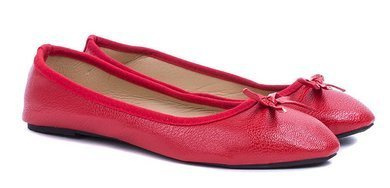 CZERWONE BALERINKI BALERINY Z KOKARDKĄ ATMOSPHERE