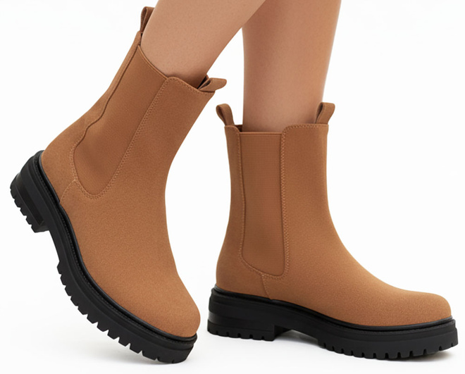 DAMSKIE CAMEL ZAMSZOWE BOTKI TRAPERY ZA KOSTKĘ GALANDIA 4