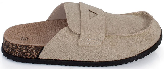 BEŻOWE MOKASYNY KLAPKI ZAMSZOWE DAMSKIE LORIA 1