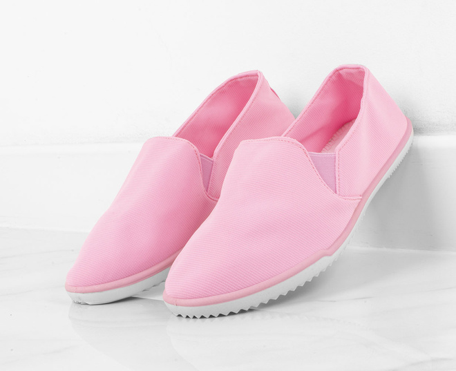 RÓŻOWE TENISÓWKI SLIP ON LYCRA ADELIN