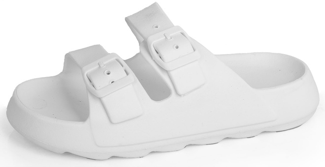 BIAŁE DAMSKIE KLAPKI WYGODNE NA PLATFORMIE JEREZ 3