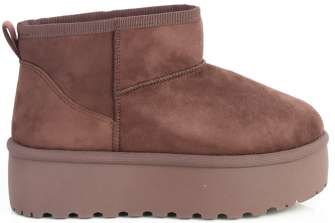 BRĄZOWE OCIEPLANE ŚNIEGOWCE BOTKI NA PLATFORMIE ARLENINA 1