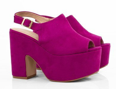 FUKSJA ZAMSZOWE SANDAŁY NA PLATFORMIE BONJOUR