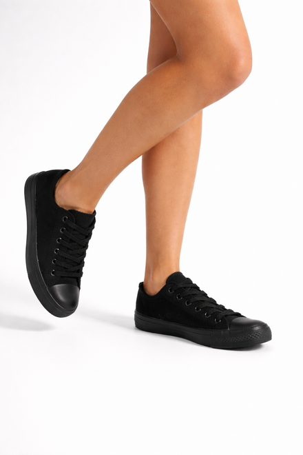 TRAMPKI NISKIE KLASYCZNE TENISÓWKI CZARNE 6