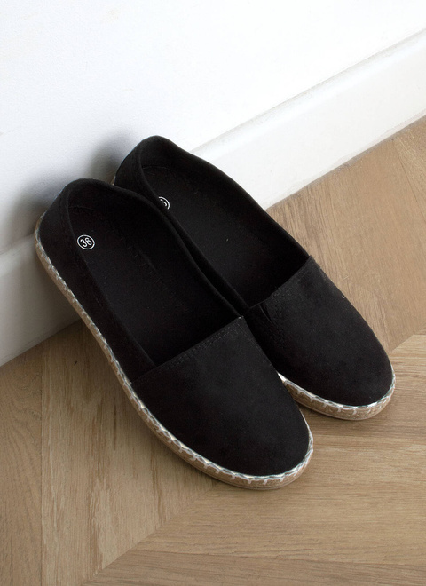 DAMSKIE CZARNE TRAMPKI ESPADRYLE TENISÓWKI CZESZKI WSUWANE KAYLA 9