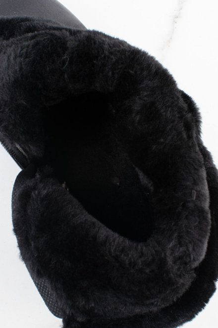 CZARNE DAMSKIE OCIEPLANE BOTKI ŚNIEGOWCE KLASYCZNE NOVIA 5