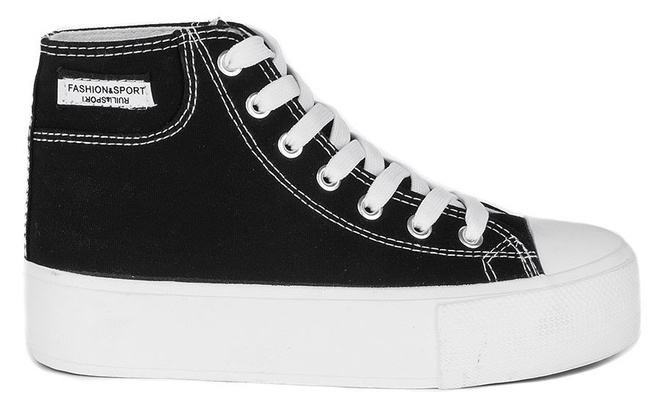 CZARNE TRAMPKI NA GRUBEJ PODESZWIE CONVER 1