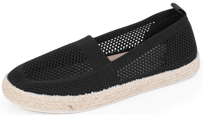 CZARNE KORONKOWE ESPADRYLE TENISÓWKI LUCJA 3