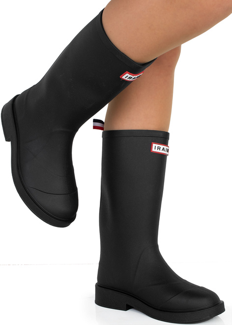 CZARNE MATOWE WYSOKIE KALOSZE IRAIN 5