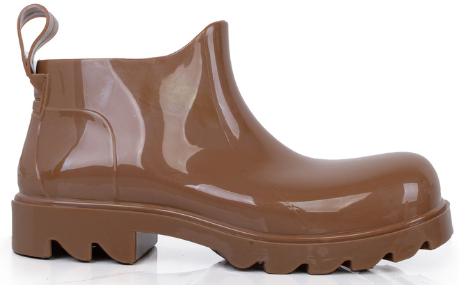 BEŻOWE DAMSKIE KRÓTKIE KALOSZE LAKIEROWANE WINSLOW 2