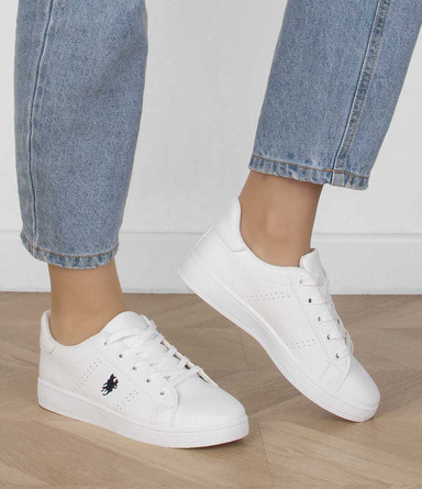 BIAŁE SKÓRZANE TRAMPKI TENISÓWKI SPORTOWE MIREL