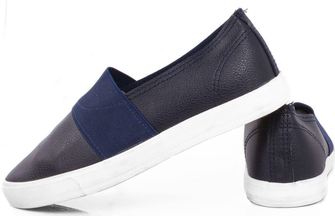 GRANATOWE TENISÓWKI Z GUMĄ DORIT 2