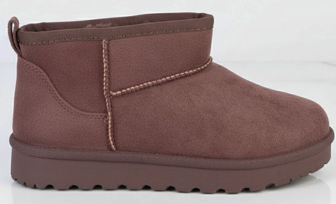 BRĄZOWE OCIEPLANE ŚNIEGOWCE BOTKI NA PLATFORMIE COFFEE 1