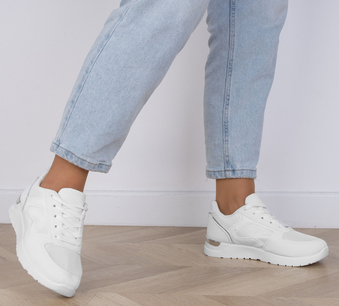 DAMSKIE BIAŁE TRAMPKI BUTY LEKKIE SNEAKERSY LEPES 5