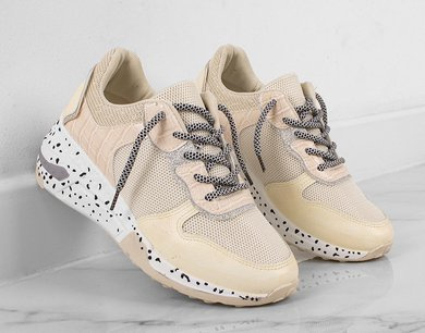 BEŻOWE SNEAKERSY NA GRUBEJ PODESZWIE FORSE