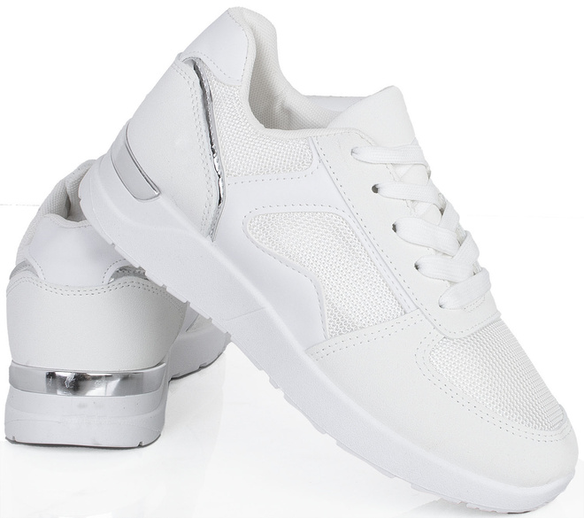 DAMSKIE BIAŁE TRAMPKI BUTY LEKKIE SNEAKERSY LEPES 2