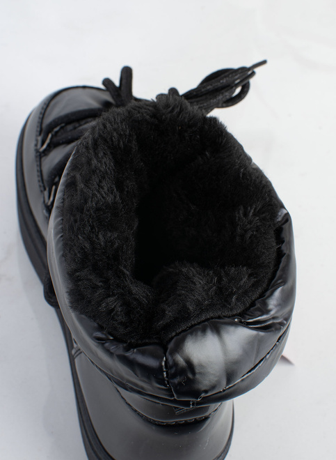 CZARNE OCIEPLANE ŚNIEGOWCE BOTKI PLATFORMA WSUWANE NITERIA 7