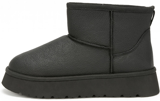 CZARNE OCIEPLANE ŚNIEGOWCE BOTKI NA PLATFORMIE EKO SKÓRA 4