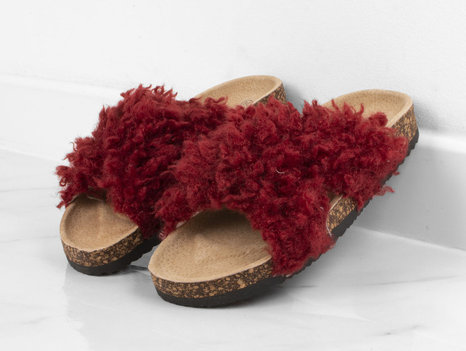 BORDOWE KLAPKI Z FUTERKIEM LAMB