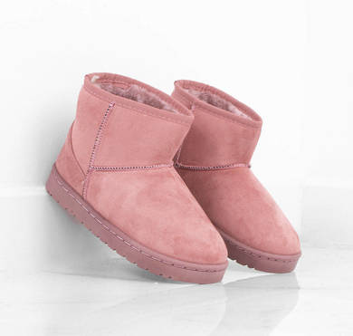 RÓŻOWE OCIEPLANE ŚNIEGOWCE BOTKI