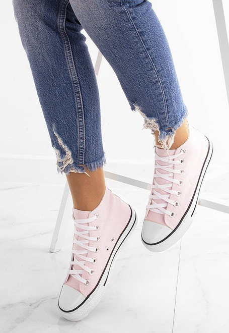 RÓŻOWE WYSOKIE TRAMPKI CONVER 2