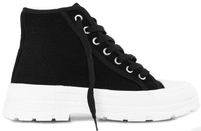 CZARNE WYSOKIE TRAMPKI PALLADI 1