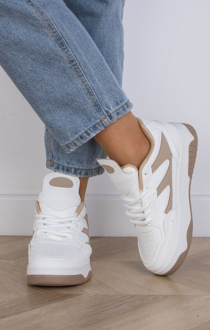 BIAŁE SNEAKERSY TRAMPKI KLASYCZNE NA PLATFORMIE WEXET 6