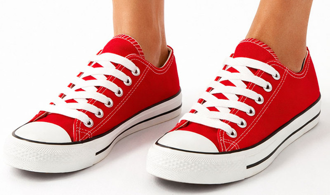 TRAMPKI TENISÓWKI NISKIE KLASYCZNE CZERWONE 4