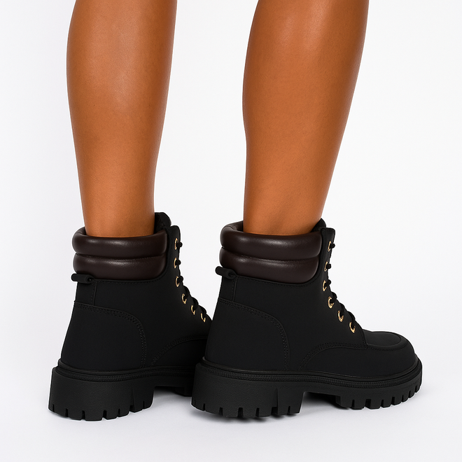 CZARNE OCIEPLANE TRAPERKI BOTKI TIMBERKI PAGO 2