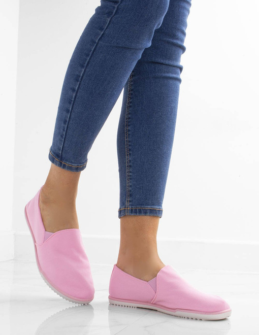 RÓŻOWE TENISÓWKI SLIP ON LYCRA ADELIN 5