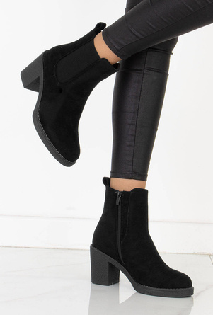 CZARNE ZAMSZOWE BOTKI NA SŁUPKU SALOMON