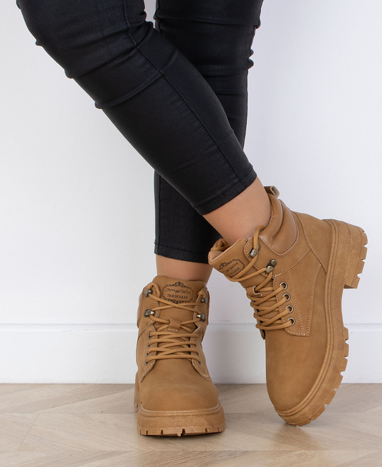 DAMSKIE BOTKI CAMEL OCIEPLANE TRAPERY SZNUROWANE COLITA 6