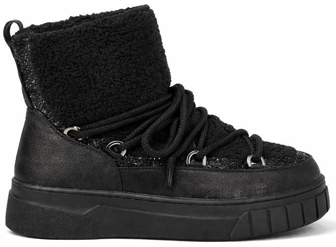 OCIEPLANE ŚNIEGOWCE BOTKI NA PLATFORMIE CZARNE CORINE 1