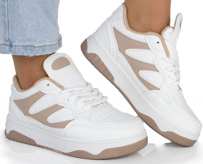BIAŁE SNEAKERSY TRAMPKI KLASYCZNE NA PLATFORMIE WEXET 2