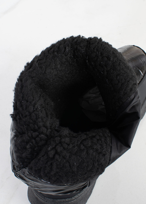 CZARNE ŚNIEGOWCE BOTKI OCIEPLANE NA PLATFORMIE 7