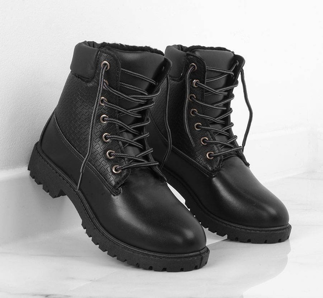 CZARNE OCIEPLANE TRAPERKI BOTKI TIMBERKI HILARY  3