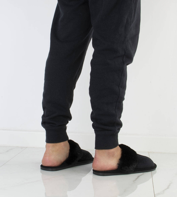 CZARNE MĘSKIE OCIEPLANE KAPCIE KLAPKI 5