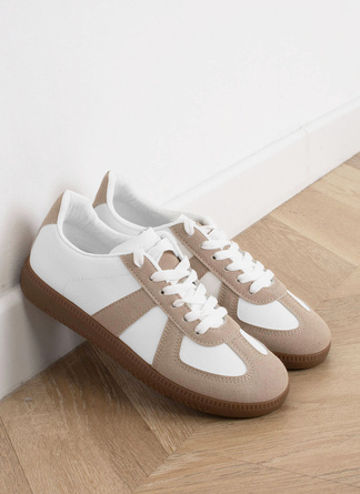 BEŻOWE SNEAKERSY SPORTOWE TRAMPKI KHAKI CARLY