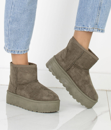 ZIELONE OCIEPLANE ŚNIEGOWCE BOTKI NA PLATFORMIE PRISCA